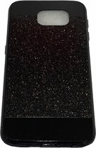 Samsung Galaxy S6 Edge Zwart Gliters back cover Bling TPU hoesje