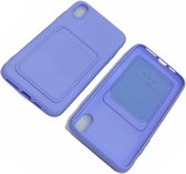 Apple iPhone XR Blauw Luxe Back Cover portemonnee Pasjeshouder achterkant TPU hoesje