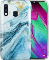 Samsung Galaxy A40 Marmer Case | Back Cover | TPU Telefoonhoesje