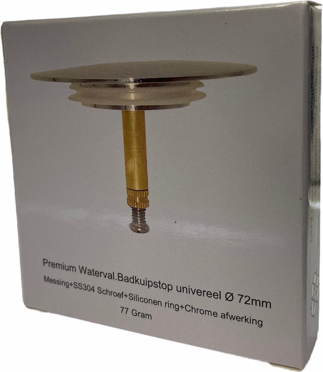 RVS Badkuip Afvoerplug badkamer - Badkuipstop met dubbele afdichting - verstelbare Badplug universele Afvoerplug voor uw badkuip - 72 mm — afbeelding 10