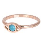 IXXXI Jewelry  lucky eye 2 mm rose goudkleurig - vulring maat 16 (gewone ringmaat 18)