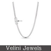 Velini jewels-1.4MM box halsketting-925 Zilver Ketting-40cm met anker slot