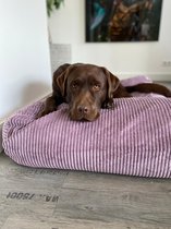 Dog's Companion - Hondenkussen / Hondenbed Lavendel giant ribcord - M - 90x70cm
