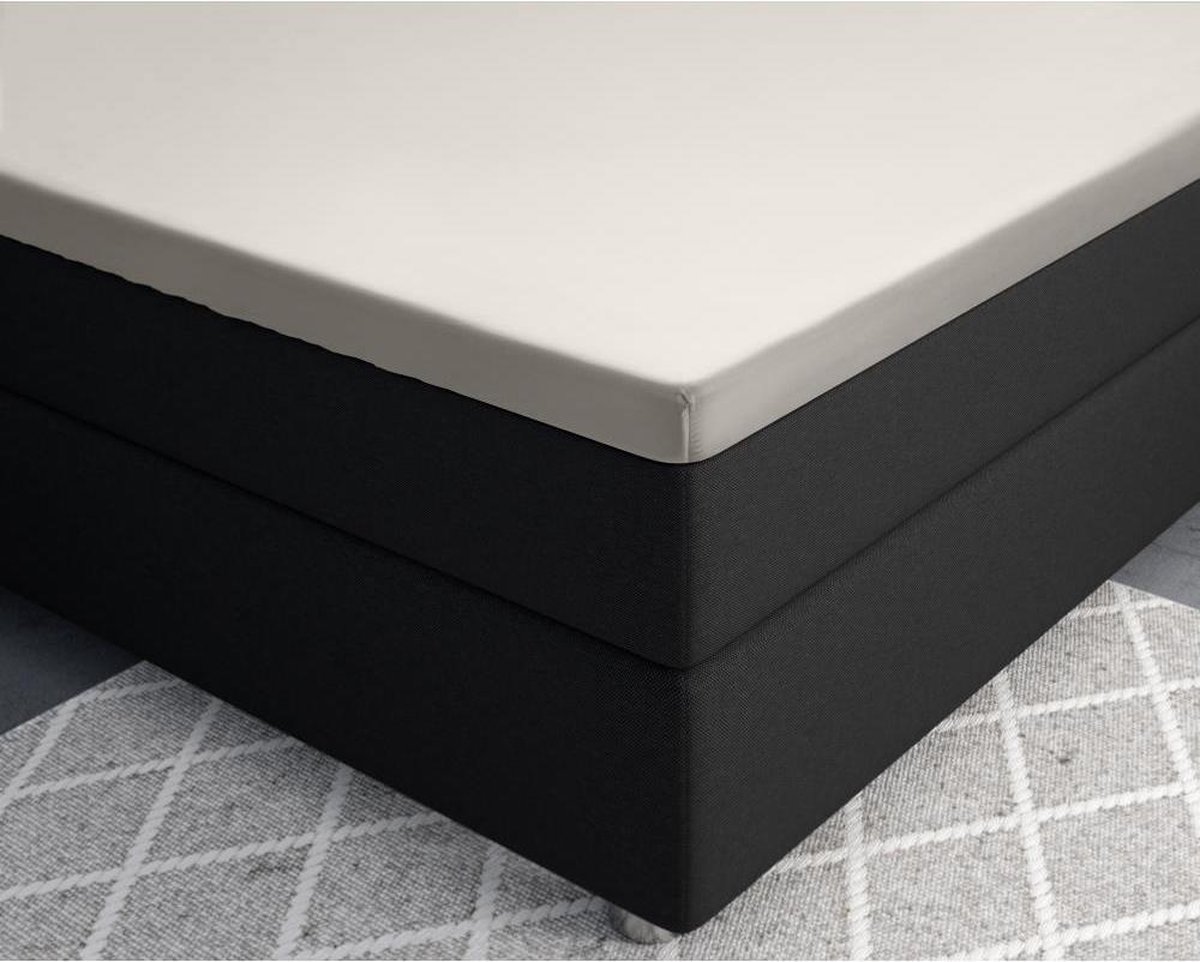 Primaviera Deluxe Satijnen - Topper Hoeslaken - 160 x 200 - Creme