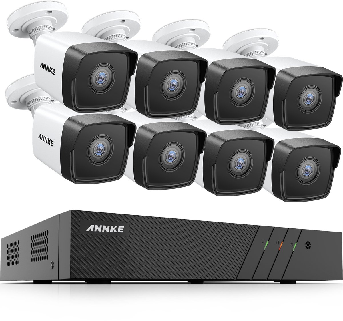 ANNKE ACS-8 N48-I51DL-8 Beveiligingscamera set - PoE - 5MP - Met audio