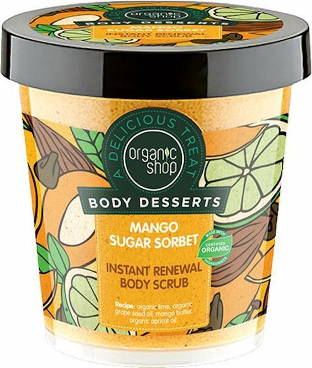 Organic Shop Body Scrub Desserts Mango Sugar Sorbet 450 ml