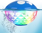 Luidspreker | Bluetooth | Zwembad | Waterdicht | Compact | Blauw | Drijvend | Verlichting | Draadloos | USB Oplaadbaar