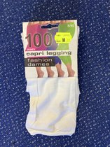 Capri legging wit - maat s/m - 100 denier - Fashion Dames