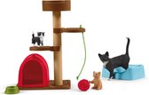 Schleich Farm World - Wandeling met een schattig katje - Speelfigurenset - Kinderspeelgoed voor Jongens en Meisjes - 3 tot 8 jaar - 9 Onderdelen