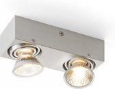 WhyLed Plafondlamp Led | Kantelbaar | Aluminium | GU10 fitting | 2x50W | IP20