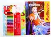 Disney Frozen II  Kleurboek met 30 Kleurenpotlood
