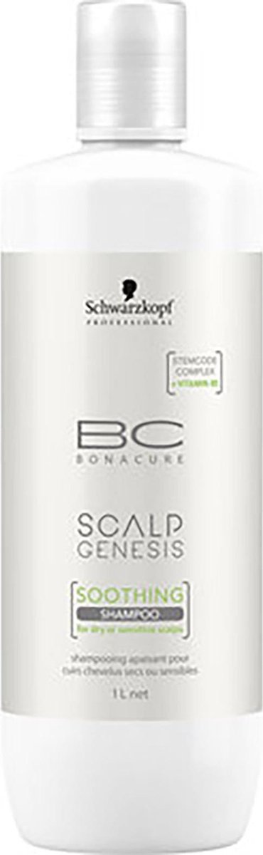 Schwarzkopf Bonacure Scalp Therapy Sensitive Soothe Shampoo-1000 ml - Normale shampoo vrouwen - Voor Alle haartypes