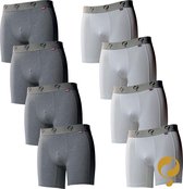 Quick Q1905 Bodywear Heren Boxershorts 8-Pack Wit Grijs