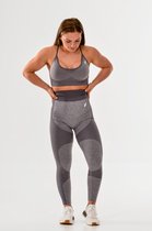 Hera fitness outfit / fitness kleding set voor dames / fitness legging + sport bh / sportoutfit (donkergrijs)