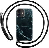 FONU Backcase Hoesje Met Koord iPhone 12 Mini - Black Marble