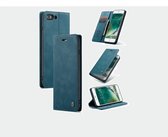 CaseMe Retro boekmodel hoesje iPhone 8 Plus - 7 Plus Blauw