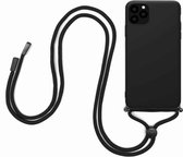 FONU Siliconen Backcase Hoesje Met Koord iPhone 11 Pro - Zwart