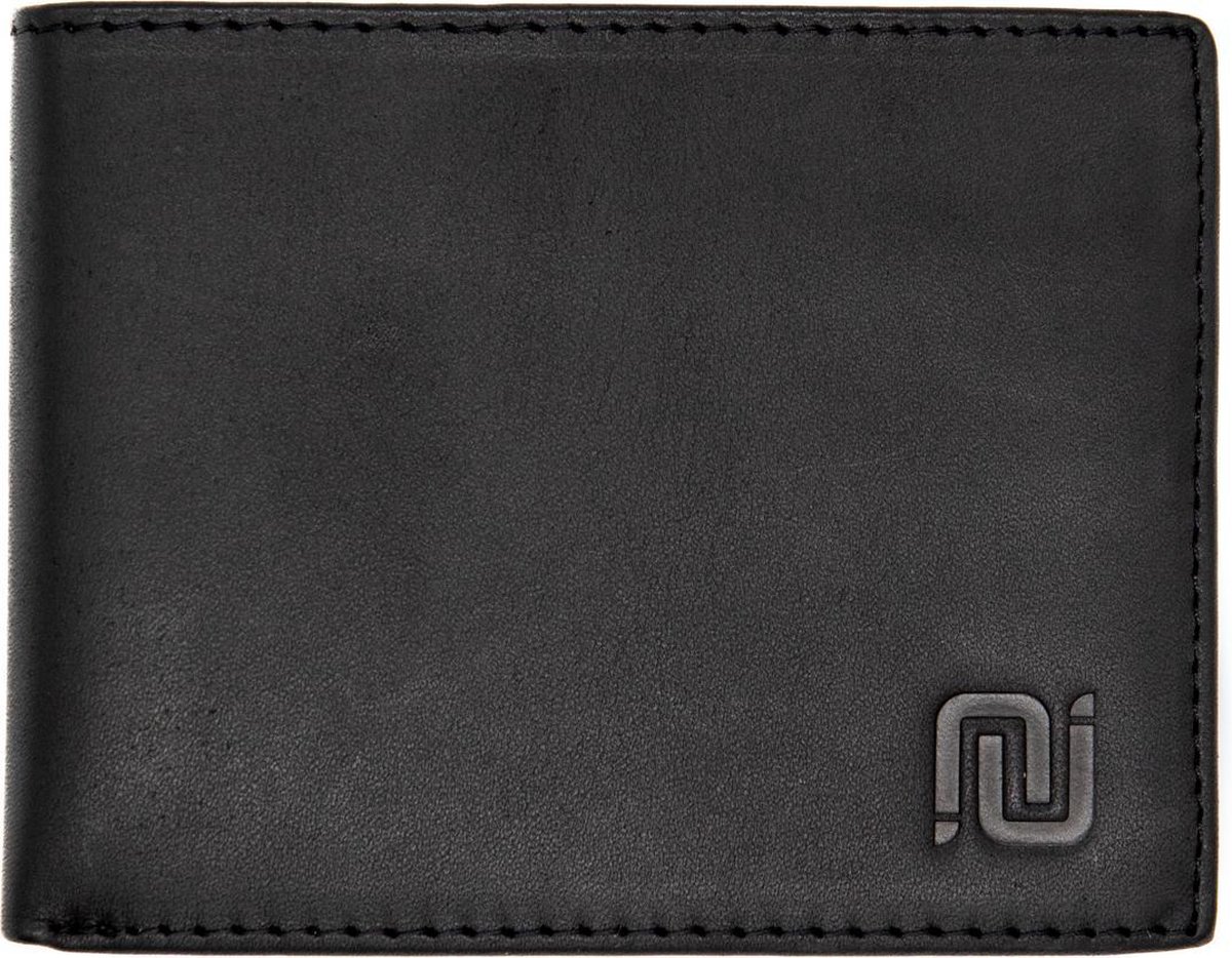 NEGOTIA Elite - Leren Portemonnee Heren - Pasjeshouder Mannen - 100% Luxe Top-Grain Leer - Zwart - NEGOTIA Leather