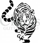 Chloïs Glittertattoo Sjabloon 5 Stuks - Tiger Proud - CH1005 - 5 stuks gelijke zelfklevende sjablonen in verpakking - Geschikt voor 5 Tattoos - Nep Tattoo - Geschikt voor Glitter T