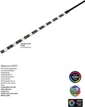 Set van 2 stuks -  AMUNDU50 ARGB Strip inc. plakstip en magneten- 60 Leds p/m - 50 cm - 3pin 5volt aansluiting