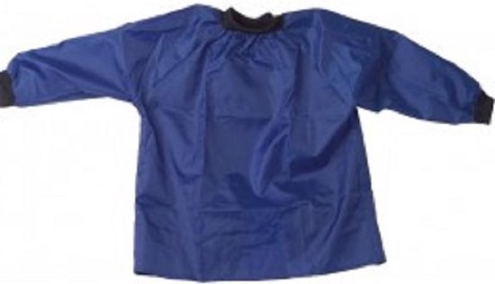 natuurlijk formeel had het niet door Ami Kinderschort, maat 104-128 Blauwe werkjas van nylon met elastische  manchetten.... | bol.com