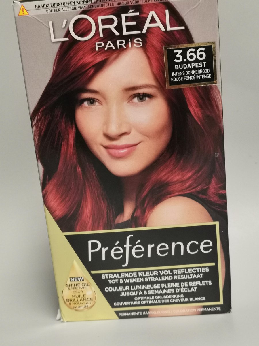 L'ORÉAL PARIS PRÉFÉRENCE COLORATION Budapest 3.66 donkerrood
