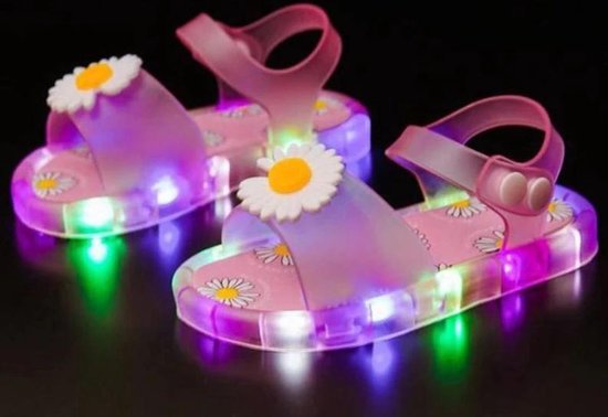 Sandales pour femmes Luminous LED Bloem - Rose - Taille 26/27