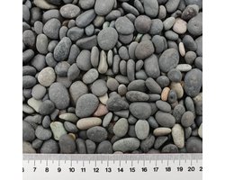 Beach pebbles zwart 8/16 mm - zwart grind - zak 20 kg