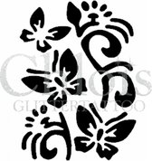 Chloïs Glittertattoo Sjabloon 5 Stuks - Butterfly in Nature - CH2008 - 5 stuks gelijke zelfklevende sjablonen in verpakking - Geschikt voor 5 Tattoos - Nep Tattoo - Geschikt voor Glitter Tattoo, Inkt Tattoo of Airbrush