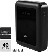 Membeli 4g MiFi Router - 4g Router met Simkaart - Wifi Buddy Wifi Hotspot - Draadloos - Oplaadbaar - 150mpbs - 5200 mAh Powerbank - Zwart
