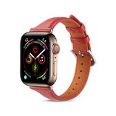 Voor Apple Watch 3/2/1 generaties 38 mm universele dunne lederen band (rood)