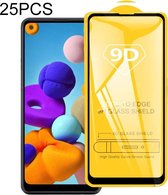 Voor Galaxy A21 25 PCS 9D Full Glue Full Screen gehard glasfilm