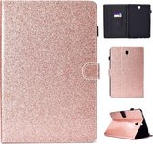 Voor Galaxy Tab S4 10.5 T830 Vernis Glitterpoeder Horizontaal Flip Leren Case met Houder & Kaartsleuf (Rose Goud)