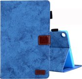 Voor Galaxy Tab S5e / T720 Zakelijke Stijl Horizontale Flip Leren Case, met Houder & Kaartsleuf & Fotolijst & Slaap / Wekfunctie (Blauw)