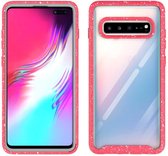 Voor Galaxy S10 5G schokbestendige sterrenhemel PC + TPU beschermhoes (rood)