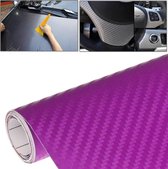 Auto Decoratieve 3D Carbon PVC Sticker, Afmeting: 152cm x 50cm (Paars)