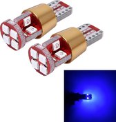 2 STKS T10 3 W constantstroom autoladinglicht met 12 SMD-3030-lampen, DC 9-18 V (blauw licht)