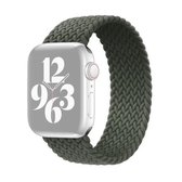 Single-turn nylon geweven horlogeband voor Apple Watch Series 6 & SE & 5 & 4 44 mm / 3 & 2 & 1 42 mm, maat: L (groen)