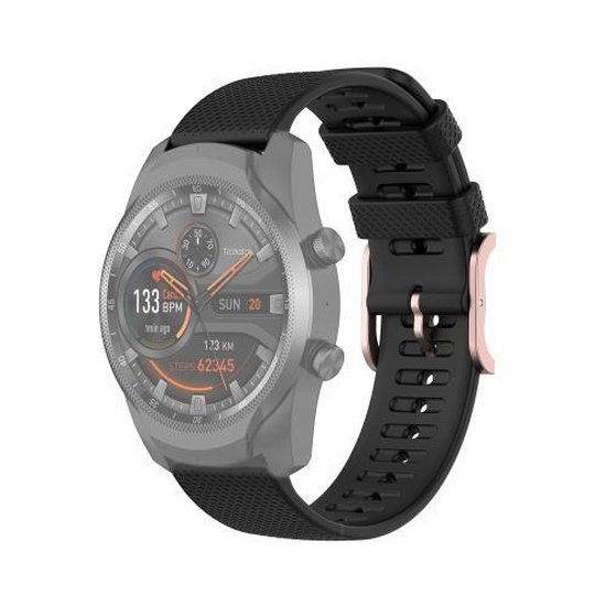 Voor Ticwatch Pro 2020 / Ticwatch GTX 22mm Dot Texture Polsband (Zwart)