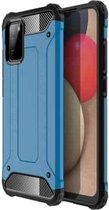 Voor Samsung Galaxy A02s (Europese versie) Magic Armor TPU + pc-combinatiehoes (blauw)