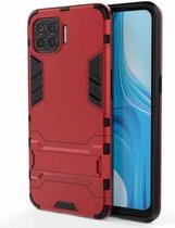 Voor OPPO F17 Pro PC + TPU schokbestendige beschermhoes met houder (rood)