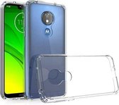 Voor Motorola G7 Power (EU-versie) Krasbestendig TPU + acryl beschermhoes (transparant)