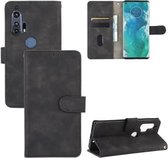 Voor Motorola Moto Edge Plus Effen Kleur Huidgevoel Magnetische Gesp Horizontale Flip Kalfsstructuur PU Lederen Case met Houder & Kaartsleuven & Portemonnee (Zwart)