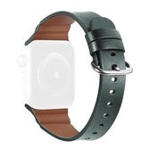 Vervangende lederen horlogebanden voor Apple Watch Series 6 & SE & 5 & 4 40 mm / 3 & 2 & 1 38 mm (groen)