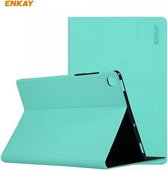 Voor Samsung Galaxy Tab S6 Lite P610 / P615 ENKAY ENK-8005 Horizontale Flip PU-leer + TPU Smart Case met Houder (Cyaan)