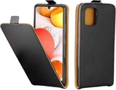 Voor Samsung Galaxy A42 (5G) Verticale flip TPU lederen tas in zakelijke stijl met kaartsleuf (zwart)