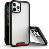 Bright Shield PC + TPU beschermhoes voor iPhone 12 mini (zwart + rood)
