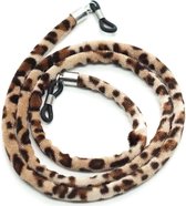 Eyezoo® Brillenkoord Softwear Fluweel – Luipaard Print – Dierenprint - Leopard Velvet - Zonnebril Touwtjes