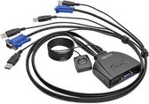 Tripp-Lite B032-VU2 2-Port USB/VGA Cable KVM Switch with Cables and USB Peripheral Sharing TrippLite