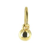 Silventi 132400307 Gouden Hangertje - Half Bolletje - 4 mm Doorsnee - 14 karaat - Bedel - Goud